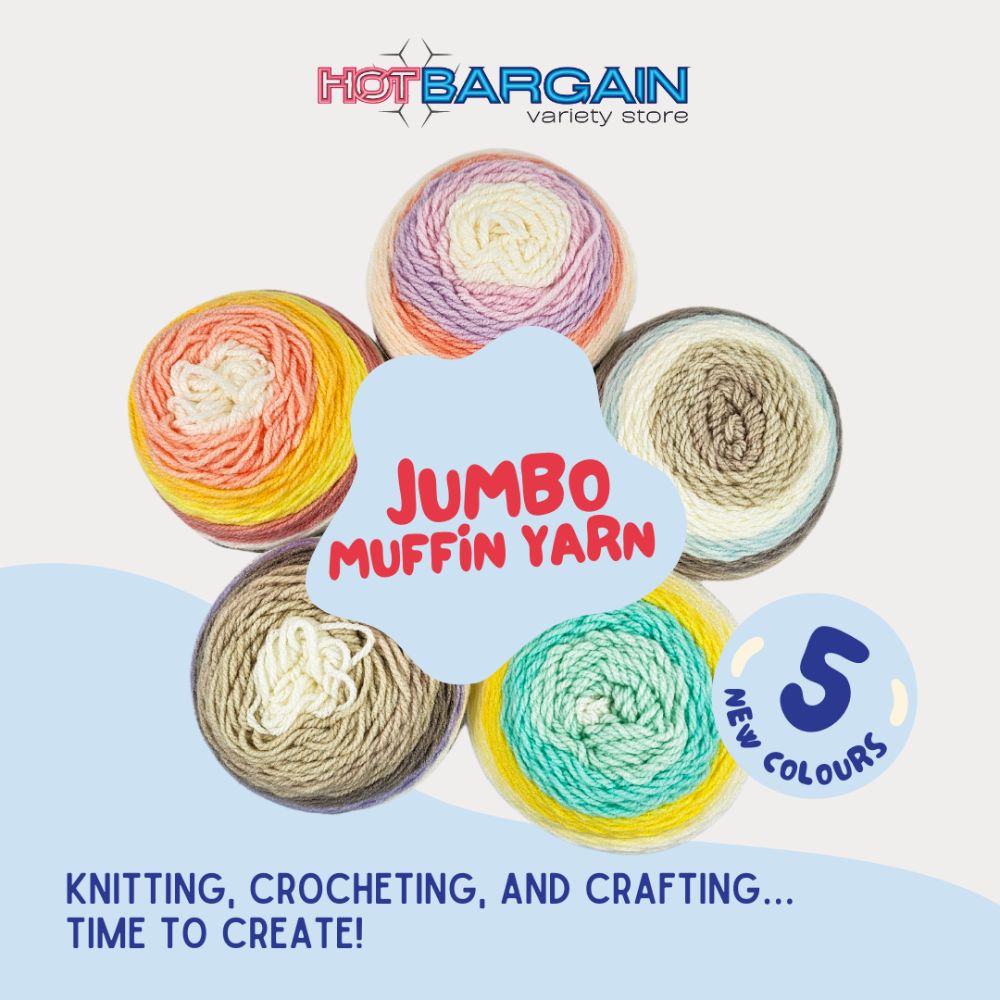 5 New Shades of Jumbo Muffin Yarn at Hot Bargain