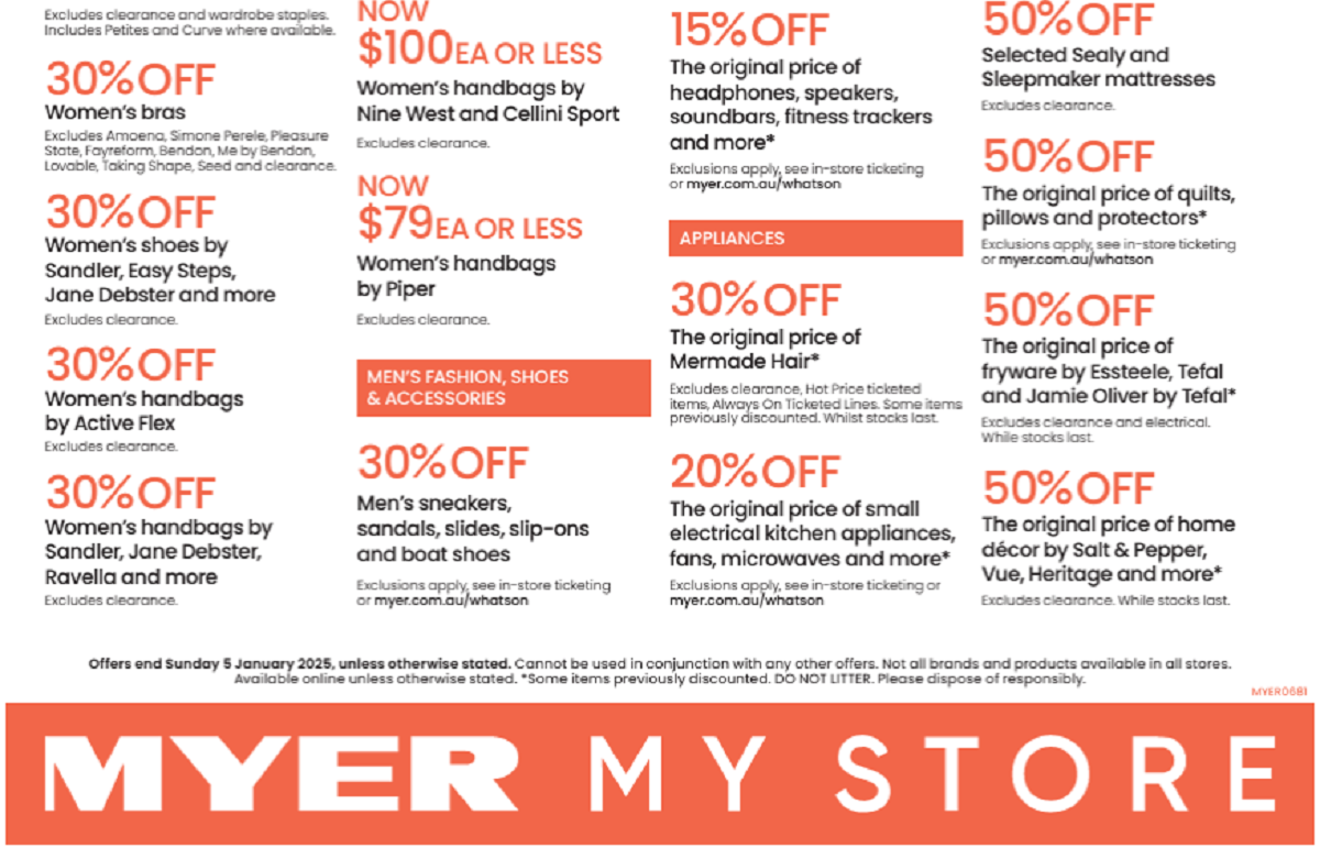 MYER STOCKTAKE SALE!!!!!