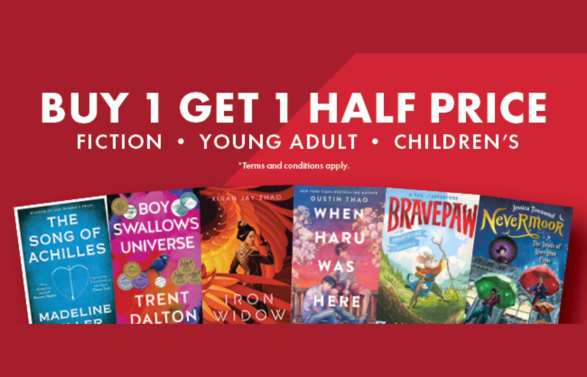 Buy One Get One Half Price at QBD Books