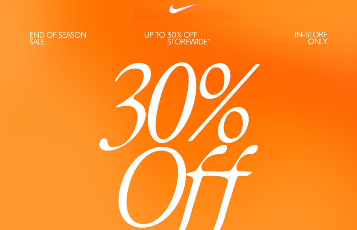 Nike End Of Season Sale