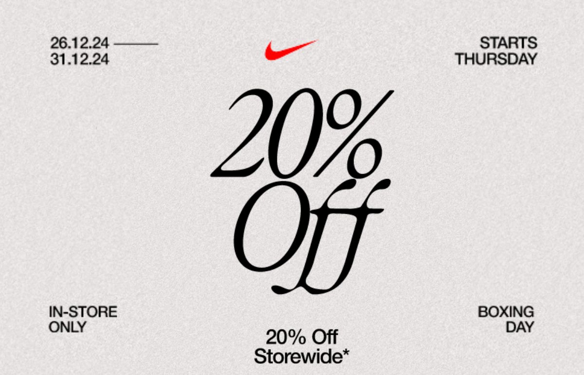 Nike: 20% Off Storewide Boxing Day Sale